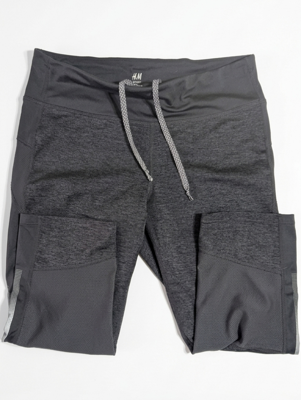 🔹(3for$20)🔹H&M Sport Capri Leggings Gray Heathered Mesh Athletic Pants